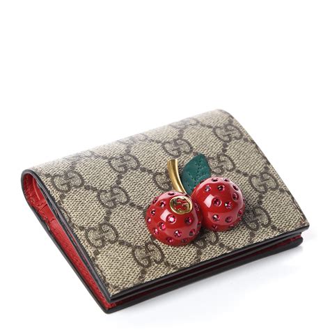 gucci cherry wallet red|gucci wallet woman price.